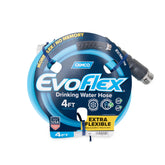Camco EVOFlex front packaging showing compact potable hose and benefits
