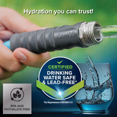 Camco EvoFlex connected to RV water inlet for safe potable supply