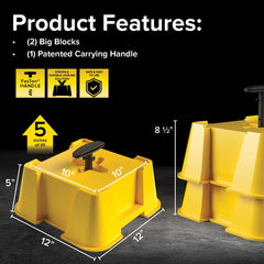 Camco FasTen Big Blocks nested for compact storage saving space in RV