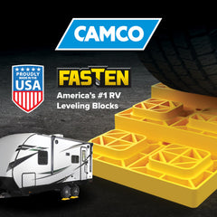 Camco FasTen close-up of quad-grid pattern and interlock for stable support