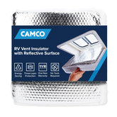 Camco front view of 14 inch vent cover showing fit and reflective face benefit