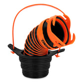 Camco front view of assembled adapter showing ready-to-use hookup benefit
