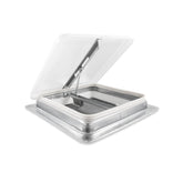 Camco front view of vent kit showing low-profile design and quick replacement benefit