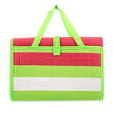 Camco Handy Mat front view showing full green and red pattern and ample coverage