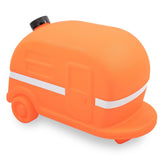 Camco Retro sewer weight front view showing shape and bright orange for easy identification
