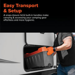 Camco clear 90 degree elbow detail providing visual flow confirmation for safer hookups benefit