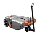 Camco Rhino front view showing durable tank and wheels for reliable hauling