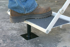 Camco Save-A-Step side profile showing adjustable shaft and space-saving silhouette