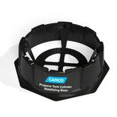 Camco stabilizing base front view showing stable footprint and balance benefit