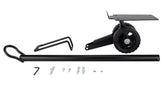 Camco front assembly showing steerable wheel and smoother towing