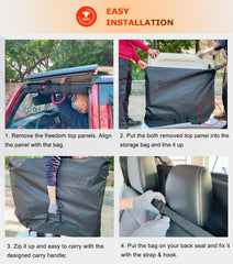 Camoo external handle and strap detail for easy carrying