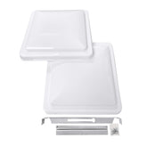 Camp'N front view of 14 inch vent cover showing clean OEM-style lid and fit benefits