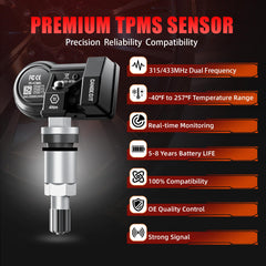 Cangecit sensor mounted on wheel — immediate tire pressure monitoring
