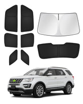 Canvcle windshield shade installed showing full coverage and sun reduction benefit