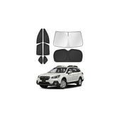 Canvcle front windshield shade fitted showing sun blocking benefit