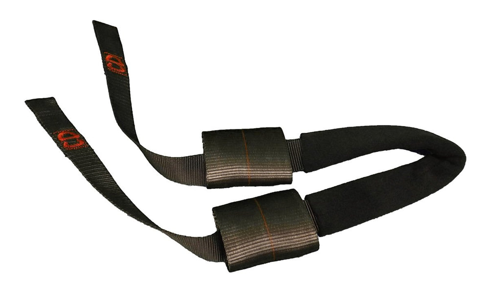 Canyon Dancer harness front view showing secure handlebar mount and paint protection