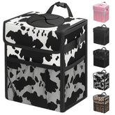 Capolo front view showing compact leakproof car trash can and tidy design benefit