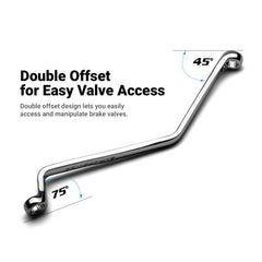 Capri Tools close-up of 6-point WaveDrive box end showing secure grip to prevent rounding