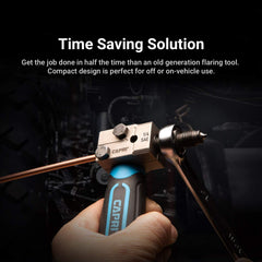 Capri Tools close-up of detachable die for accurate 45-degree double flares