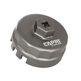 Capri Tools front view of wrench showing fit for Toyota filters and dependable grip