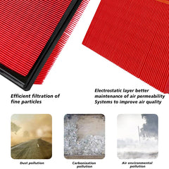 Capume engine filter detail highlighting pleated media that improves airflow and filtration