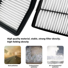 Capume engine air filter profile highlighting pleated media for improved engine protection