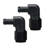 caqeg front view of AN10 to 5/16" 90° adapter showing compact form and durability