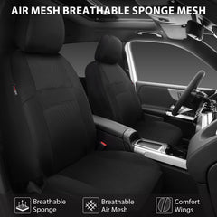 CAR PASS close-up of 3D air mesh texture highlighting breathability benefit