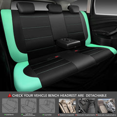 CAR PASS rear bench cover fitted for full-seat protection benefit