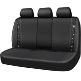 CAR PASS back seat cover front view showing full bench protection and sparkle