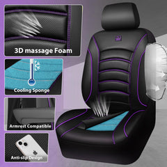 CAR PASS close-up of faux Nappa PU leather texture highlighting luxury and easy cleaning