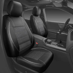 CAR PASS close-up of piping and stitching highlighting durability
