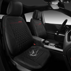 CAR PASS faux leather close-up highlighting quilting texture and comfort