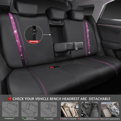 CAR PASS faux leather texture detail showing waterproof surface