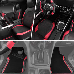CAR PASS four-piece floor mats arranged to show waterproof stripes