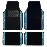 CAR PASS front mat mint teal full view adds sparkle and protection