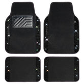 CAR PASS front mat showing full glittering design and protection benefit