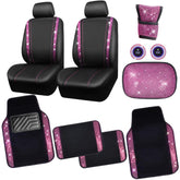 CAR PASS front seat cover front view showing coverage and shine