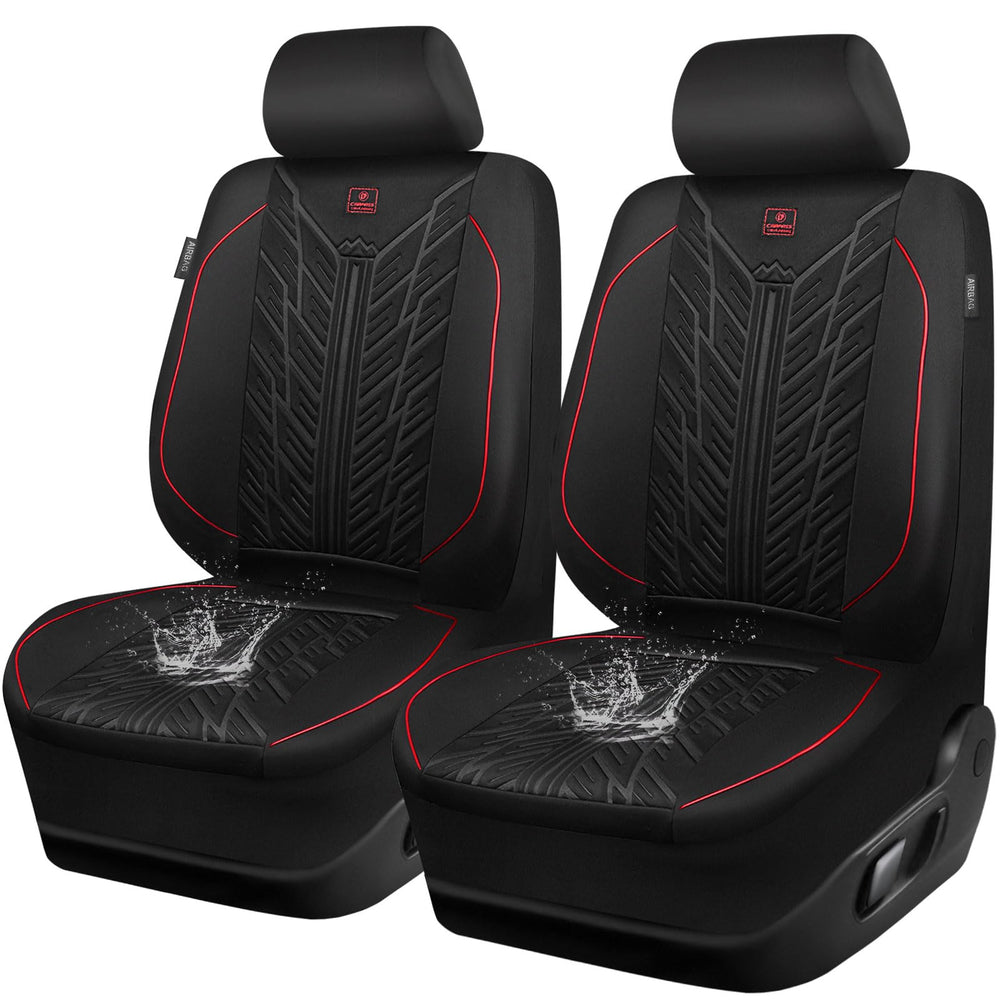 CAR PASS front seat cover full view showing waterproof protection and sleek look
