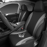 CAR PASS front seat cover full view showing sporty two-tone protection