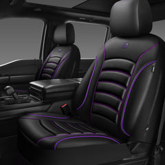 CAR PASS front seat full view showing sleek black and purple design and premium look