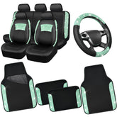 CAR PASS front seat cover in mint lace shows polished look and protection