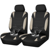 CAR PASS front view of covers showing clean, protected front seats and quick installation benefit