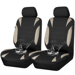 CAR PASS front view of covers showing clean, protected front seats and quick installation benefit