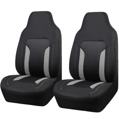 CAR PASS full two-piece front seat covers showing fit and sporty look