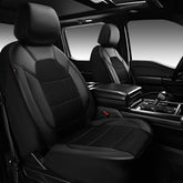 CAR PASS front seat covers full view showing sporty fit and improved cabin look