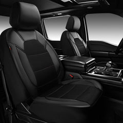 CAR PASS front seat covers full view showing sporty fit and improved cabin look