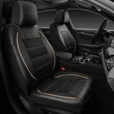 CAR PASS full front seat covers fitted showing neat black and beige finish and protection