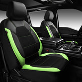 CAR PASS packaging view showing included two front seat covers and accessories for easy installation