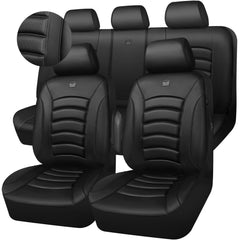 CAR PASS front seat full set showing sleek black finish and premium protection